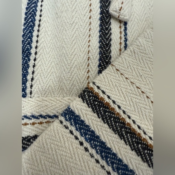 SUNDANCE Womens Baja Hoodie Stripe Pullover Size M Beach Coastal Vacation Resort - Picture 4 of 9